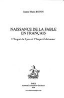 Naissance de la fable en français by Jeanne-Marie Boivin cover