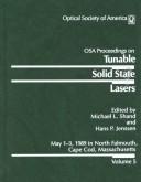 OSA proceedings on tunable solid state lasers
