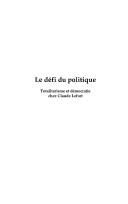 Le défi du politique