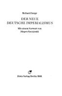 Der neue deutsche Imperialismus by Richard Sorge cover