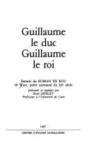 The Roman de Rou by Wace, Centres d'études normandes, René Lepelley cover
