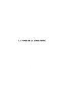 L'avenir de la zone franc by Hakim Ben Hammouda, Moustapha Kassé cover