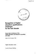 La reconnaissance des qualifications en matière d'enseignement supérieur