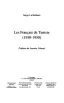 Les Français de Tunisie by Serge La Barbera cover