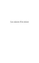 Les raisons d'un retour
