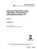 Advanced Signal Processing Algorithms Architectures and Implementations Iv/V 2027