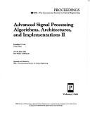 Advanced Signal Processing Algorithms, Architectures, and Implementations II