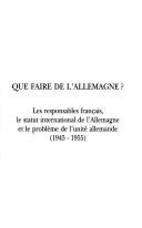 Que faire de l'Allemagne by Geneviève Maelstaf cover