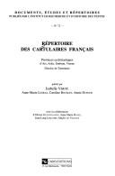 Répertoire des cartulaires français by Anne-Marie Legras cover