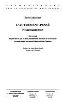 L' autrement-pensé = by Boris Lobatchev cover