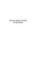 Pour une analyse textuelle du rap français by Mathias Vicherat cover