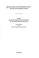 Sprachwandel und Gesellschaftswandel by Klaus Mattheier cover