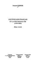 Les écrivains français et la psychanalyse (1950-2000) by Jacques Poirier cover