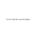 La vie sociale des sons du français by François Wioland cover