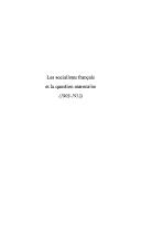 Les socialistes français et la question marocaine (1903-1912) by Abdelkrim Mejri cover