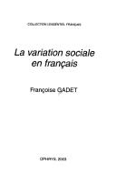 La variation sociale en français