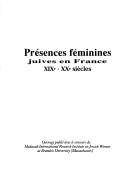 Présences féminines juives en France by Michèle Bitton cover