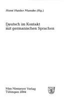Deutsch im Kontakt mit germanischen Sprachen (Reihe Germanistische Linguistik) (German Edition) by Horst Haider Munske cover