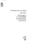 La France au XIXe siècle, 1814-1914 by Dominique Barjot cover