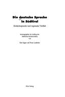 Die deutsche Sprache in Südtirol by Kurt Egger cover