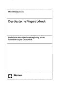 Der deutsche Fingerabdruck by Mechthild Baumann cover