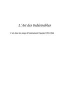 L' art des indésirables by Pnina Rosenberg cover