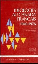 Idéologies au Canada français by Fernand Dumont cover
