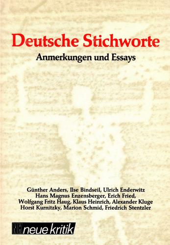Deutsche Stichworte by Horst Kurnitzky cover