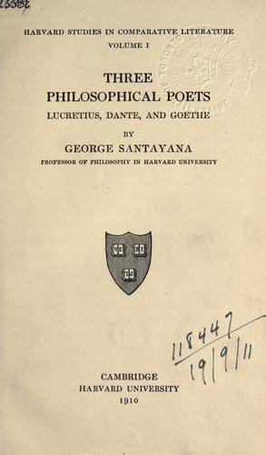 Three philosophical poets