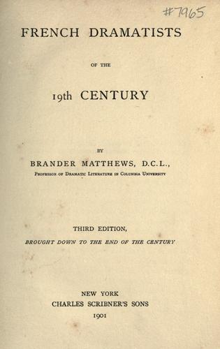 French dramatists of the 19th century
