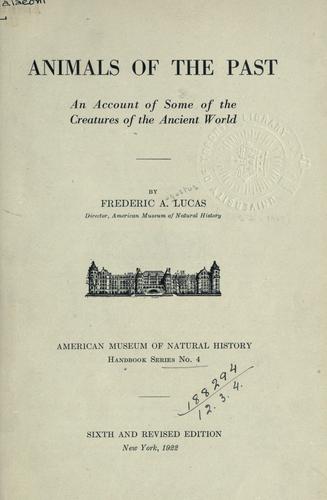 Animals of the past by Frederic A. Lucas cover