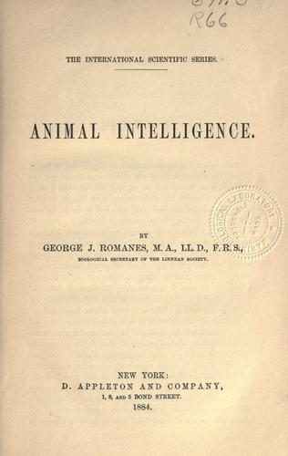 Animal intelligence