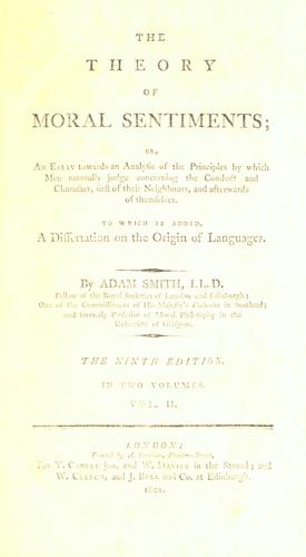 The theory of moral sentiments