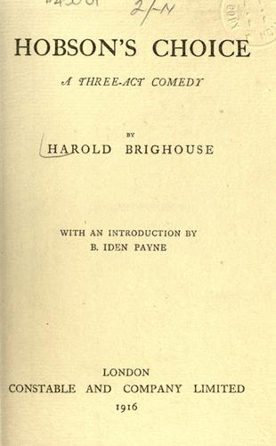 Hobson's choice
