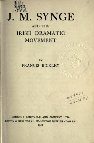 J.M. Synge and the Irish dramatic movement