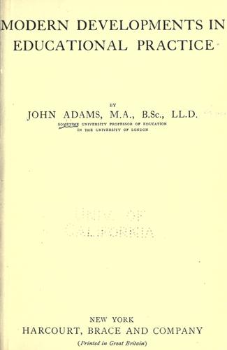 Modern developments in educational practice