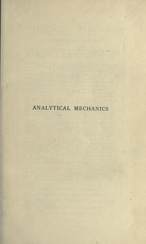 Analytical mechanics, comprising the kinetics and statics of solids and fluids