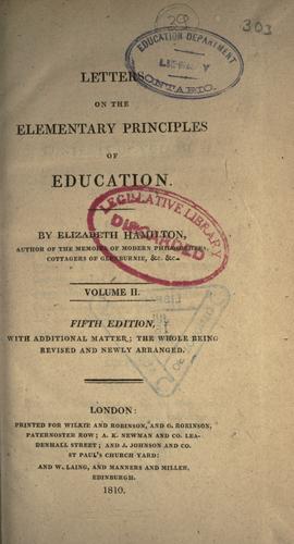 Letters on the elementary principles of education