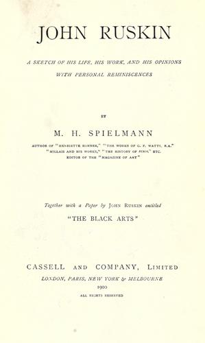 John Ruskin as an artist
