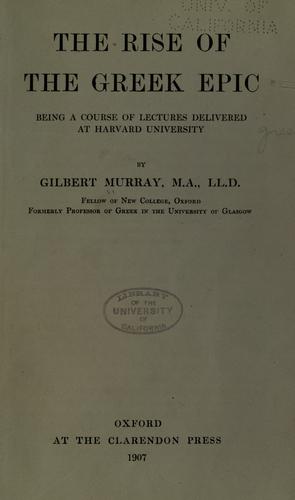 The rise of the Greek epic