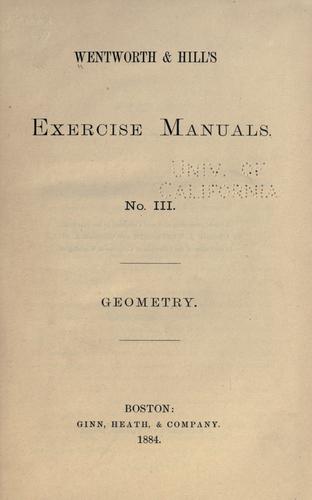 Wentworth & Hill's exercise manuals.(