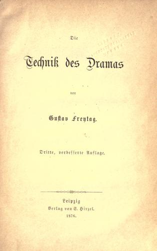 Die Technik des Dramas