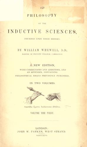 The philosophy of the inductive sciences