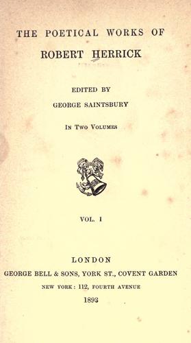 The poetical works of Robert Herrick
