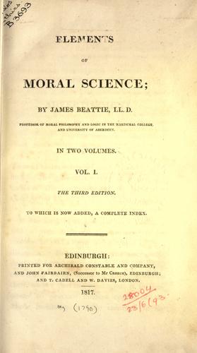 Elements of moral science