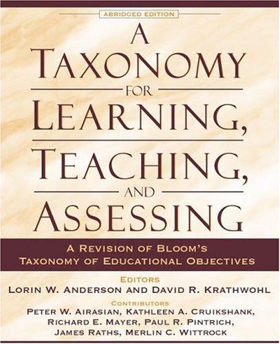 A taxonomy for learning, teaching, and assessing