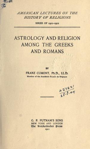 Astrology and religion among the Greeks and Romans