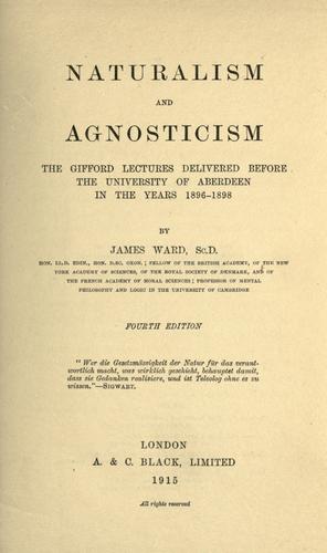 Naturalism and agnosticism