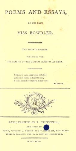Poems and essays