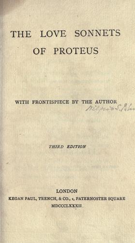 The love sonnets of Proetus